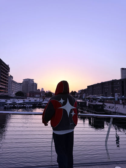 Two Tone Hoodie [Deep Red/Black]