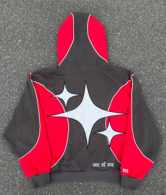 Two Tone Hoodie [Deep Red/Black]