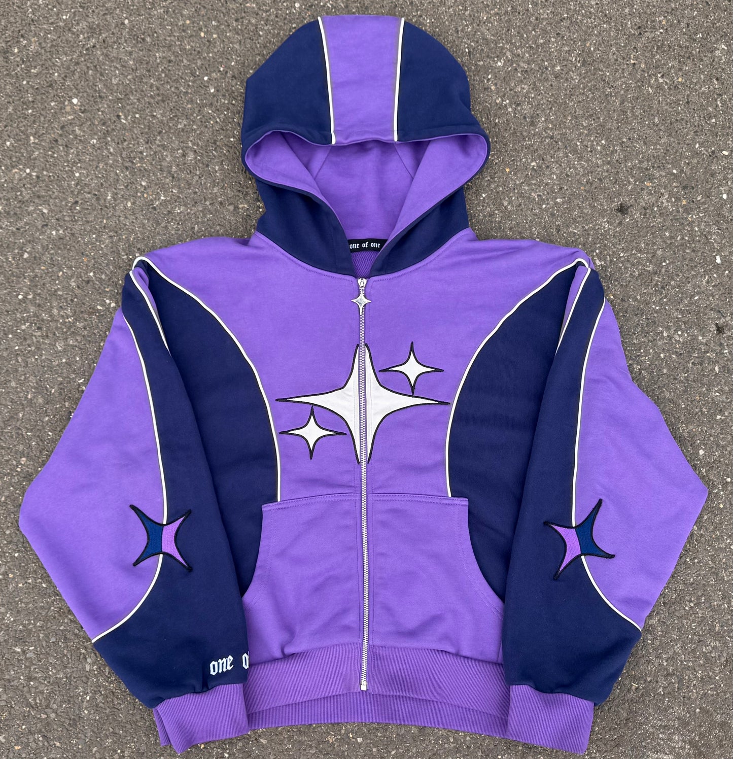 Two Tone Hoodie [Grape Purple/Navy]