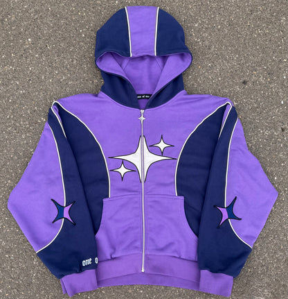 Two Tone Hoodie [Grape Purple/Navy]